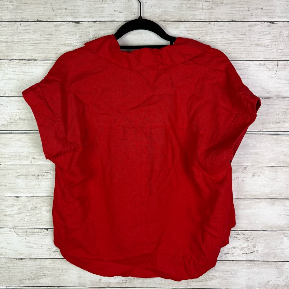 Madewell Resort Collar Shirt Festival Red Size Medium - Picture 6 of 6